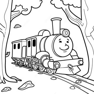 Pagina Para Colorir De Choo Choo Charles Em Uma Floresta Assustadora 101574-40017