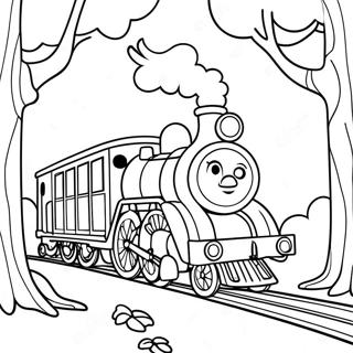 Pagina Para Colorir De Choo Choo Charles Em Uma Floresta Assustadora 101574-40018