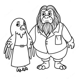 Pagina Para Colorir Do Hagrid E Do Bicuco 101707 40129