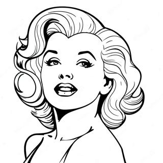 Pagina Para Colorir Do Retrato Vintage Da Marilyn Monroe 102037-40377