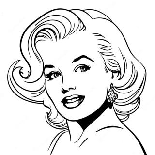 Pagina Para Colorir Do Retrato Vintage Da Marilyn Monroe 102037-40379