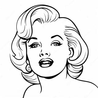 Pagina Para Colorir Do Retrato Vintage Da Marilyn Monroe 102037-40380