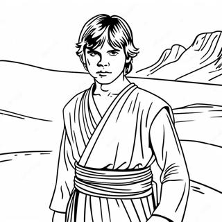 Pagina Para Colorir De Jovem Luke Skywalker Em Tatooine 102194-40508