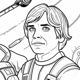 Pagina Para Colorir De Luke Skywalker Em Caca X Wing 102195 40509