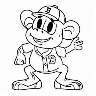 Pagina Para Colorir Do Mascote Dos Red Sox Wally O Monstro Verde 102504-40746