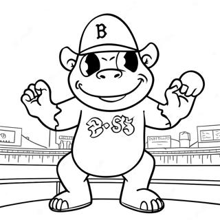 Pagina Para Colorir Do Mascote Dos Red Sox Wally O Monstro Verde 102504-40747
