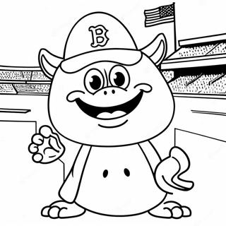 Pagina Para Colorir Do Mascote Dos Red Sox Wally O Monstro Verde 102504-40748