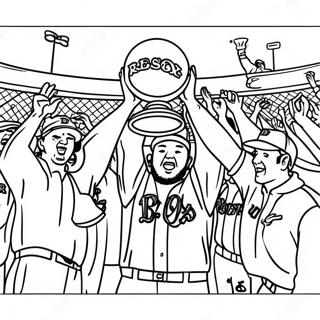 Pagina Para Colorir Da Celebracao Do Campeonato Dos Red Sox 102505-40751