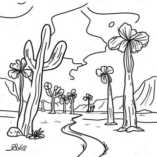 Pagina Para Colorir Da Paisagem Do Deserto Da California Páginas Para Colorir