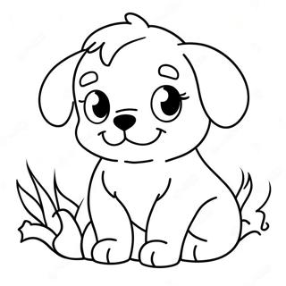 Pagina Para Colorir De Um Filhote De Cachorro Adoravel E Peludo 102862-41017