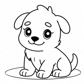 Pagina Para Colorir De Um Filhote De Cachorro Adoravel E Peludo 102862-41018