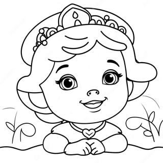 Bebê Princesa Fofa Páginas Para Colorir