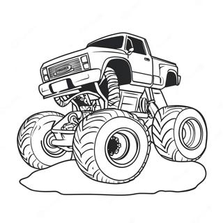 Pagina Para Colorir De Caminhao Monstro Gigante Esmagando Veiculos Menores 10322-2180