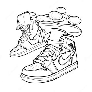 Jordan 1 Páginas Para Colorir