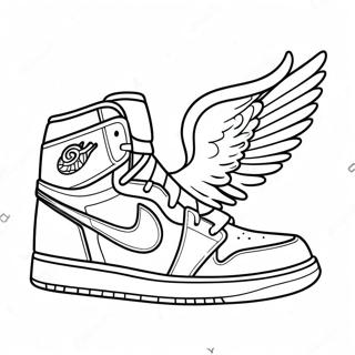 Pagina Para Colorir Jordan 1 Com Logo De Asas 103251-41329