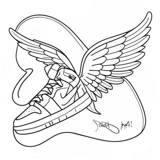 Pagina Para Colorir Jordan 1 Com Logo De Asas 103251-41332