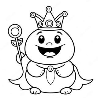 Pagina Para Colorir Do Rei Boo Fofo Com Um Sorriso 103402 41440