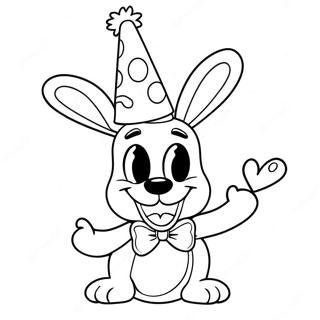 Pagina Para Colorir Do Toy Bonnie Com Um Chapeu De Festa Divertido 103534-41552