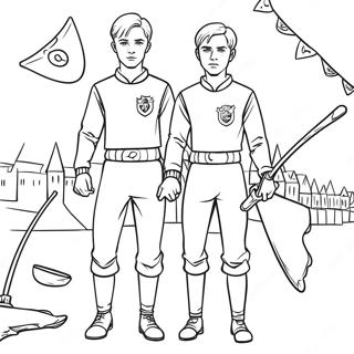 Pagina Para Colorir Draco Malfoy Em Uniforme De Quadribol 103659 41641