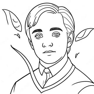 Pagina Para Colorir Draco Malfoy Em Uniforme De Quadribol 103659 41643
