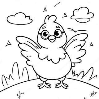 Pagina Para Colorir Do Colorido Frango Pequeno E O Ceu 103765-41732