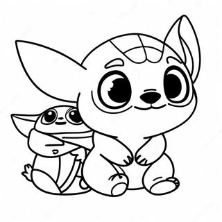 Pagina Para Colorir Do Stitch E Do Baby Yoda 103787-41736