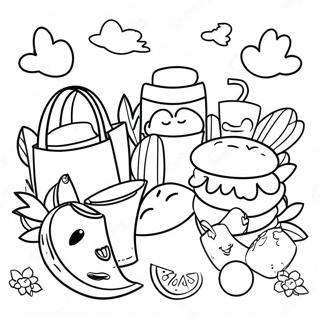 Pagina Para Colorir Do Diversao No Piquenique De Verao 103842-41786