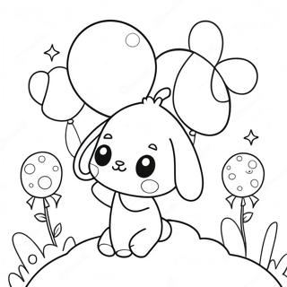 Pagina Para Colorir Do Cinnamoroll Adoravel Com Baloes 103866-41797