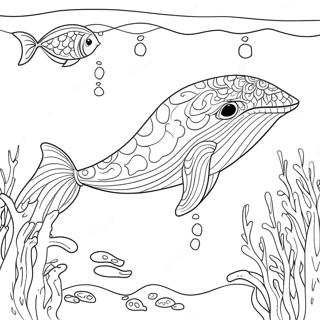 Pagina Para Colorir Da Suave Baleia Azul Submersa 103972 41885