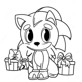 Sonic De Natal Páginas Para Colorir