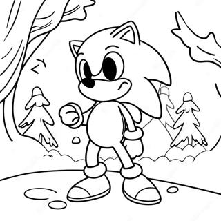 Pagina Para Colorir Do Sonic Em Um Pais Das Maravilhas De Inverno 104049-41952