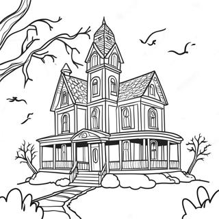 Pagina Para Colorir Da Mansao Assombrada Assustadora 104148-42017