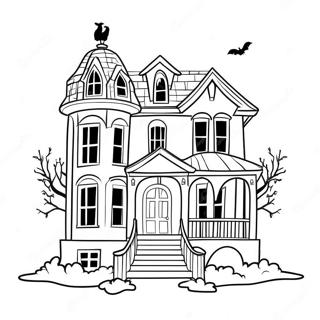 Pagina Para Colorir Da Mansao Assombrada Assustadora 104148-42018
