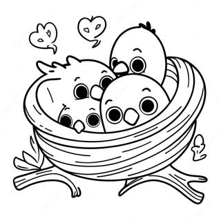 Pagina Para Colorir De Filhotes De Corvo Fofos Ninho 104226 42081