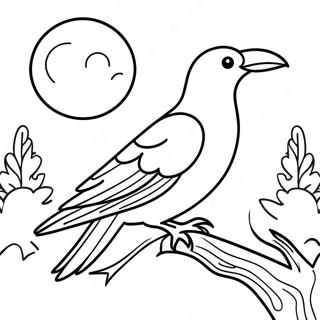 Pagina Para Colorir De Corvo Misterioso Ao Luar 104228 42090