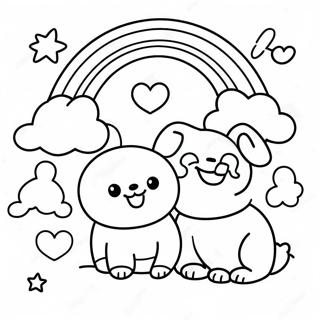 Pagina Para Colorir Dos Amigos Arco Iris Vermelhos Felizes 104383 42211