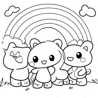 Pagina Para Colorir Dos Amigos Arco Iris Vermelhos Felizes 104383 42212