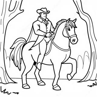 Pagina Para Colorir Do Cavaleiro Sem Cabeca Fantasmagorico 104409-42232