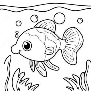 Pagina Para Colorir Do Peixe Gato Fofo Debaixo Dagua 104610-42378