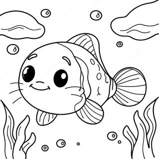 Pagina Para Colorir Do Peixe Gato Fofo Debaixo Dagua 104610-42380