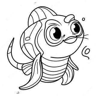 Pagina Para Colorir Do Peixe Gato Em Estilo De Desenho Animado Com Olhos Grandes 104613-42389