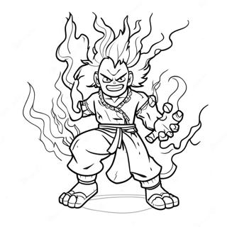 Pagina Para Colorir Do Dabi Com Chamas 104637-42404