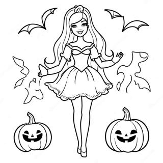 Pagina Para Colorir Da Barbie No Halloween 104712-42455