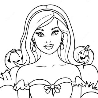 Pagina Para Colorir Da Barbie No Halloween 104712-42456