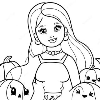 Pagina Para Colorir Da Barbie Com Abobora 104714-42461