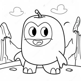 Pagina Para Colorir Do Om Nom Aventureiro Em Uma Jornada 104974-42671
