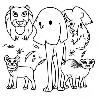 Animais Africanos Páginas Para Colorir