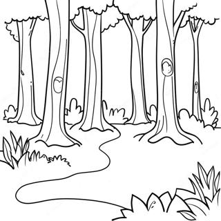 Pagina Para Colorir Da Paisagem Florestal Serena 105074-42738