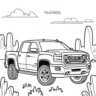 Pagina Para Colorir Da Caminhonete Gmc Sierra 105101-42764