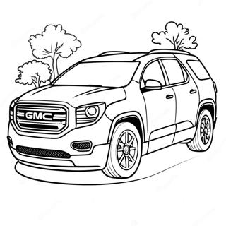 Pagina Para Colorir Do Suv Familiar Gmc Acadia 105103-42771